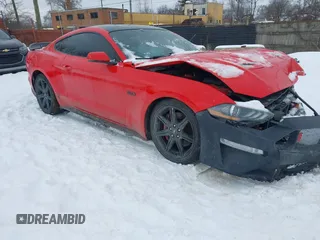 2019 Ford Mustang GT with VIN 1FA6P8CF7K5202124, listed as a IAAI auction lot 41626174 with 48,729 mi miles. Bid and sale history available at carsss.com. Image 1.