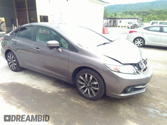 2015 Honda Civic Sedan EX-L with VIN 19XFB2F9XFE010430, listed as a IAAI auction lot 37841925 with 151,009 mi miles. Bid and sale history available at carsss.com. Image 1.