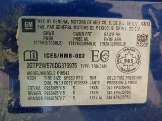 2013 GMC Sierra 1500 SLT с VIN 3GTP2WE76DG375975, выставлен на аукционе IAAI как лот 42374696 с пробегом 201 057 миль миль и . История ставок и продаж доступна на DreamBid. Изображение 9.