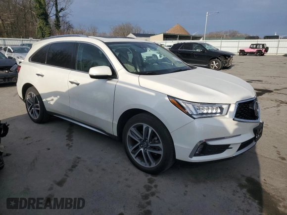 2018 Acura MDX Advance with VIN 5J8YD4H86JL027066, listed as a Copart auction lot 41480075 with 55,318 mi miles and Salvage Title. Bid and sale history available at carsss.com. Image 4.