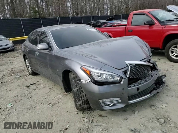 2019 Infiniti Q70 Luxe with VIN JN1BY1AR9KM585437, listed as a Copart auction lot 46824235 with 35,488 mi miles and Salvage Title. Bid and sale history available at DreamBid. Image 10.