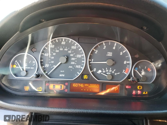 2002 BMW 3 Series 330Ci with VIN WBABS534X2JU90049, listed as a Copart auction lot 52205255 with 160,746 mi miles and Salvage Title. Bid and sale history available at carsss.com. Image 9.