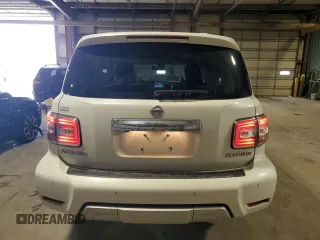 2017 Nissan Armada Platinum with VIN JN8AY2NE8H9707226, listed as a Copart auction lot 64148444 with 83,899 mi miles and Salvage Title. Bid and sale history available at carsss.com. Image 6.
