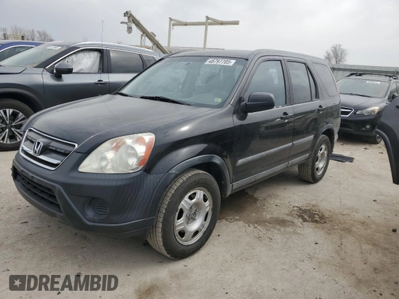 2005 Honda CR-V LX with VIN SHSRD68575U300649, listed as a Copart auction lot 48797705 with 258,830 mi miles and Salvage Title. Bid and sale history available at DreamBid. Image 1.