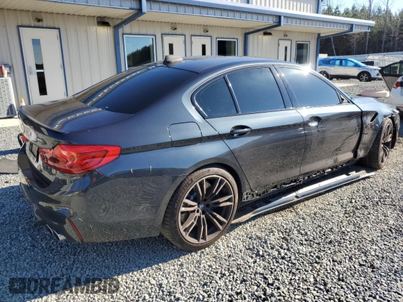 2020 BMW M5 Competition with VIN WBSJF0C01LCD36012, listed as a Copart auction lot 86910424 with 33,912 mi miles and Salvage Title. Bid and sale history available at carsss.com. Image 3.