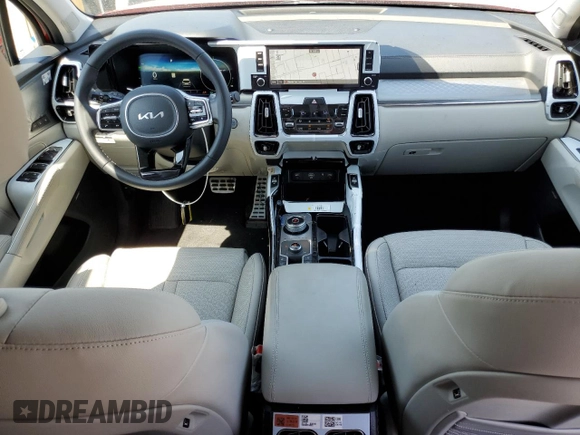 2023 Kia Sorento SX Prestige with VIN KNDRMDLH2P5158776, listed as a Copart auction lot 55554775 with 10,532 mi miles and Salvage title. Bid and sale history available at DreamBid. Image 8.