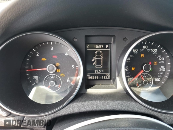 2014 Volkswagen Jetta TDI w/Sunroof with VIN 3VWPL7AJXEM611113, listed as a Copart auction lot 54508955 with 108,619 mi miles and Salvage title. Bid and sale history available at DreamBid. Image 9.