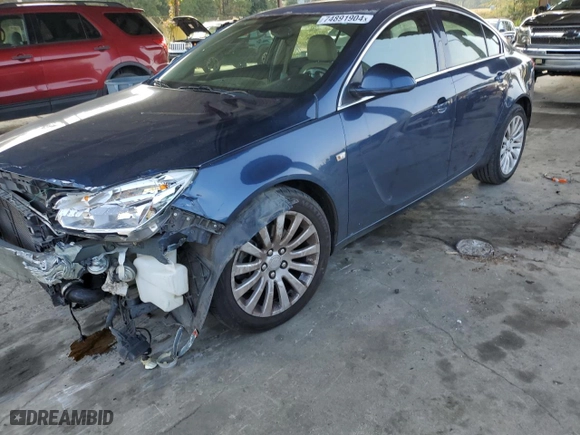 2011 Buick Regal CXL Turbo TO2 with VIN W04GW5EV1B1076090, listed as a Copart auction lot 74891904 with 178,910 mi miles and Salvage Title. Bid and sale history available at carsss.com. Image 1.