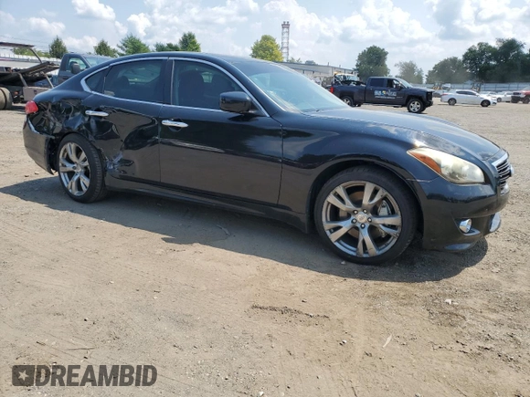 2011 Infiniti M with VIN JN1BY1AP3BM321578, listed as a Copart auction lot 66103954 with Not Provided miles and Salvage Title. Bid and sale history available at DreamBid. Image 4.