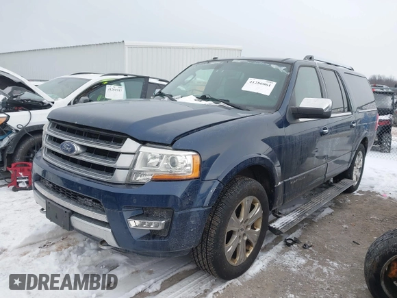 2015 Ford Expedition Max Platinum with VIN 1FMJK1MT3FEF26302, listed as a IAAI auction lot 41286061 with 147,659 mi miles and . Bid and sale history available at DreamBid. Image 17.