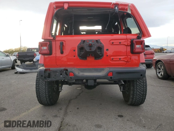 2024 Jeep Wrangler Rubicon X with VIN 1C4RJXFG5RW297553, listed as a Copart auction lot 85009074 with 838 mi miles and Salvage title. Bid and sale history available at DreamBid. Image 6.