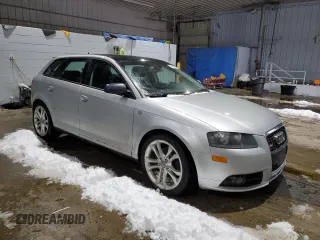 2008 Audi A3 S-Line with VIN WAUKD78P88A104973, listed as a Copart auction lot 44370765 with 209,088 mi miles and Salvage Title. Bid and sale history available at carsss.com. Image 4.