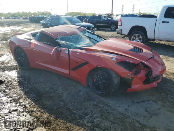 2019 Chevrolet Corvette 1LT with VIN 1G1YB2D74K5109933, listed as a Copart auction lot 56147745 with 21,625 mi miles and Salvage title. Bid and sale history available at DreamBid. Image 4.