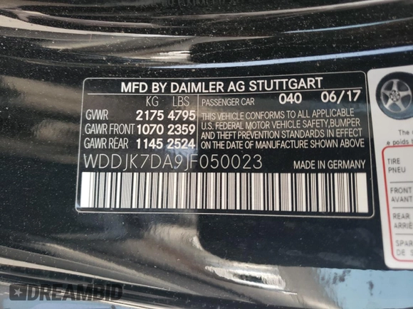 2018 Mercedes-Benz SL 550 with VIN WDDJK7DA9JF050023, listed as a Copart auction lot 64726874 with 48,126 mi miles and Salvage title. Bid and sale history available at DreamBid. Image 14.