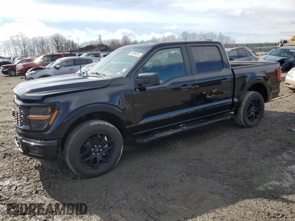 2024 Ford F-150 STX with VIN 1FTEW2LP3RKF10031, listed as a Copart auction lot 46999245 with 1,889 mi miles and Salvage Title. Bid and sale history available at carsss.com. Image 1.