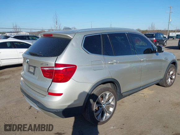 2016 BMW X3 xDrive28i with VIN 5UXWX9C52G0D89088, listed as a IAAI auction lot 41759386 with 143,249 mi miles and . Bid and sale history available at DreamBid. Image 4.