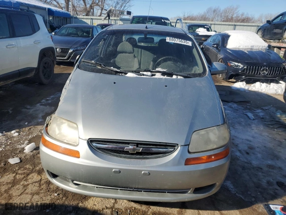 2004 Chevrolet Aveo LS with VIN KL1TJ52614B240832, listed as a Copart auction lot 88075635 with 63,579 mi miles and Salvage Title. Bid and sale history available at carsss.com. Image 5.