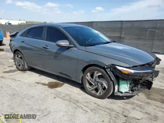 2024 Hyundai Elantra Limited with VIN KMHLP4DG6RU686604, listed as a Copart auction lot 50616635 with 21,755 mi miles and Non Repairable. Bid and sale history available at carsss.com. Image 4.