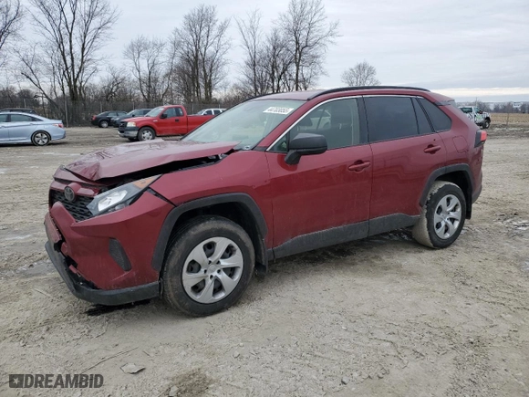 2019 Toyota RAV4 LE with VIN JTMF1RFV0KD502484, listed as a Copart auction lot 44703055 with 85,915 mi miles and Salvage Title. Bid and sale history available at carsss.com. Image 1.