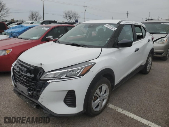 2022 Nissan Kicks S with VIN 3N1CP5BV8NL514657, listed as a Copart auction lot 50328555 with 59,478 mi miles and Clean Title. Bid and sale history available at DreamBid. Image 1.