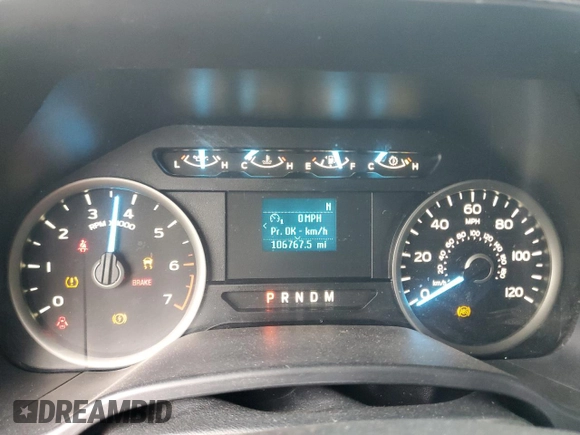 2019 Ford F-150 XL with VIN 1FTEW1C48KKC40459, listed as a Copart auction lot 43650535 with 106,767 mi miles and Salvage Title. Bid and sale history available at DreamBid. Image 9.