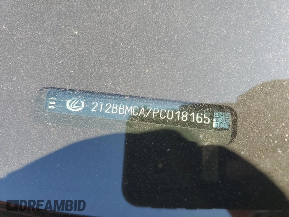 2023 Lexus RX with VIN 2T2BBMCA7PC018165, listed as a Copart auction lot 66199994 with Not Provided miles and Salvage Title. Bid and sale history available at carsss.com. Image 13.
