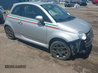 2014 FIAT 500 Sport with VIN 3C3CFFBR0ET164874, listed as a IAAI auction lot 42553281 with Not provided miles and . Bid and sale history available at DreamBid. Image 1.