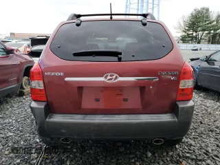 2007 Hyundai Tucson SE with VIN KM8JN12D47U665560, listed as a Copart auction lot 81152933 with 161,090 mi miles and Salvage Title. Bid and sale history available at carsss.com. Image 6.