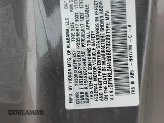 2011 Honda Odyssey EX with VIN 5FNRL5H46BB070299, listed as a Copart auction lot 50550385 with 167,544 mi miles and Salvage Title. Bid and sale history available at carsss.com. Image 16.