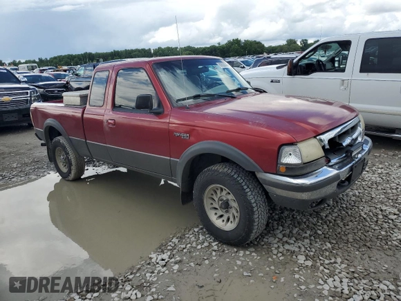 1998 Ford Ranger XL with VIN 1FTZR15UXWPA17399, listed as a Copart auction lot 60555045 with 381,232 mi miles and Salvage title. Bid and sale history available at DreamBid. Image 4.
