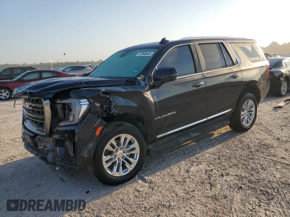 2021 GMC Yukon SLT with VIN 1GKS1BKT8MR388139, listed as a Copart auction lot 52368645 with 59,602 mi miles and Salvage Title. Bid and sale history available at carsss.com. Image 1.