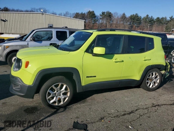 2017 Jeep Renegade Latitude with VIN ZACCJBBB0HPF45190, listed as a Copart auction lot 83895354 with 87,259 mi miles and Non Repairable. Bid and sale history available at carsss.com. Image 1.