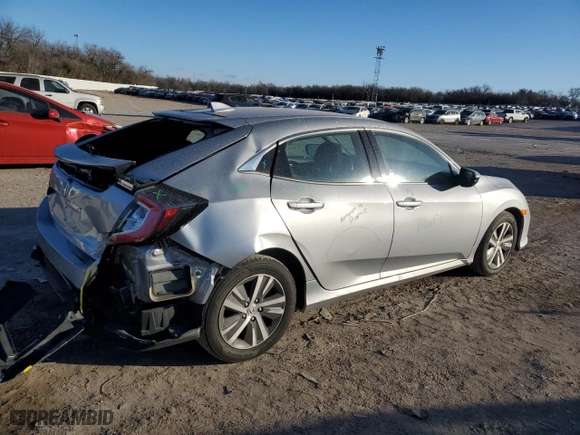2020 Honda Civic Hatchback LX with VIN SHHFK7H33LU216005, listed as a Copart auction lot 37461484 with 46,710 mi miles and Salvage Title. Bid and sale history available at carsss.com. Image 3.