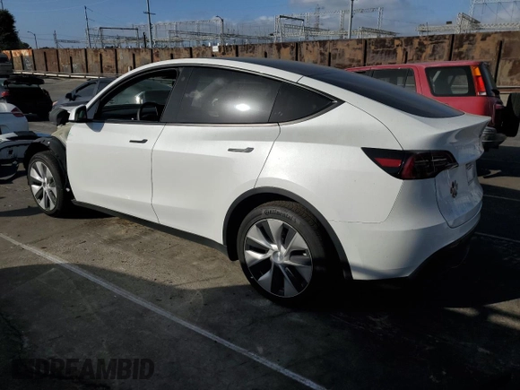 2023 Tesla Model Y Long Range with VIN 7SAYGAEE7PF619170, listed as a Copart auction lot 47647585 with 35,674 mi miles and Salvage Title. Bid and sale history available at DreamBid. Image 2.