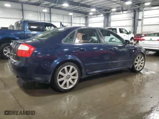 2005 Audi A4 1.8T with VIN WAUJC68E75A043439, listed as a Copart auction lot 72220904 with 152,747 mi miles and Non Repairable. Bid and sale history available at carsss.com. Image 3.