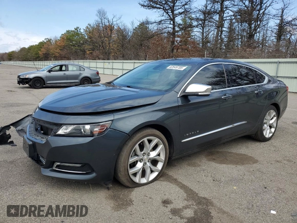 2018 Chevrolet Impala Premier with VIN 2G1125S37J9145698, listed as a Copart auction lot 52649785 with 104,372 mi miles and Salvage Title. Bid and sale history available at DreamBid. Image 1.
