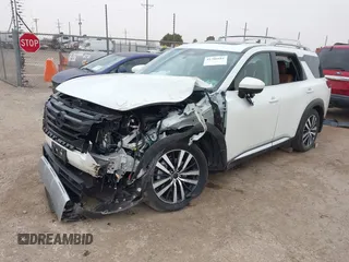 2024 Nissan Pathfinder Platinum with VIN 5N1DR3DG7RC302926, listed as a IAAI auction lot 41706681 with 4,146 mi miles. Bid and sale history available at carsss.com. Image 2.