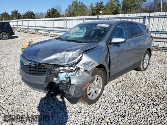 2024 Chevrolet Equinox LT with VIN 3GNAXKEG4RS170926, listed as a Copart auction lot 88714415 with 12,305 mi miles and Salvage Title. Bid and sale history available at DreamBid. Image 1.