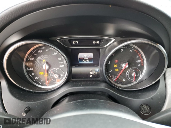2019 Mercedes-Benz CLA 250 with VIN WDDSJ4GBXKN699587, listed as a Copart auction lot 37837343 with 70,283 mi miles and . Bid and sale history available at DreamBid. Image 9.