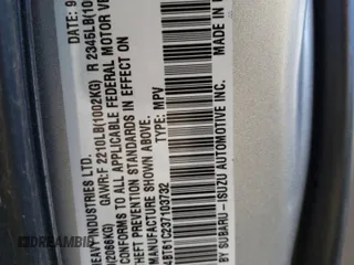 2003 Subaru Baja с VIN 4S4BT61C237103732, выставлен на аукционе Copart как лот 73130794 с пробегом 318 193 миль миль и Списание • Salvage title. История ставок и продаж доступна на DreamBid. Изображение 12.