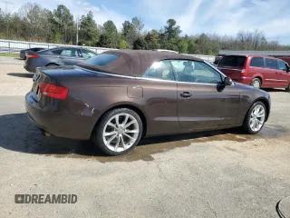 2013 Audi A5 Premium Plus with VIN WAULFAFH6DN017342, listed as a Copart auction lot 49815795 with 108,488 mi miles and Salvage Title. Bid and sale history available at carsss.com. Image 3.