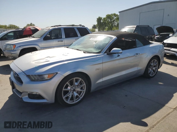 2015 Ford Mustang GT Premium with VIN 1FATP8FF4F5330308, listed as a Copart auction lot 52391415 with 75,225 mi miles and Salvage Title. Bid and sale history available at DreamBid. Image 1.