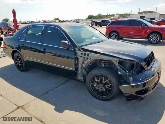 2003 Lexus LS 430 with VIN JTHBN30F530116362, listed as a Copart auction lot 52975725 with 254,221 mi miles and Salvage Title. Bid and sale history available at carsss.com. Image 4.
