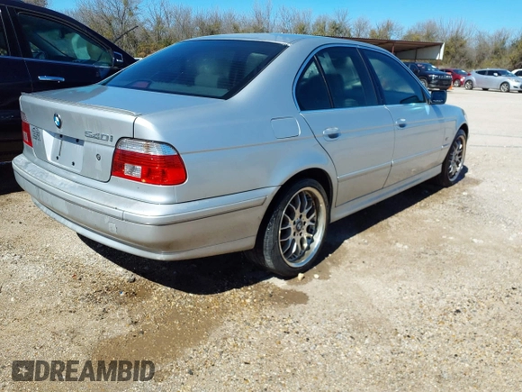 2001 BMW 5 Series 540iA with VIN WBADN63401GM71687, listed as a IAAI auction lot 41484756 with 1 mi miles. Bid and sale history available at carsss.com. Image 4.