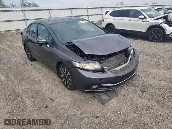 2014 Honda Civic EX-L with VIN 19XFB2F90EE079318, listed as a Copart auction lot 53682475 with 104,476 mi miles and Salvage Title. Bid and sale history available at DreamBid. Image 13.
