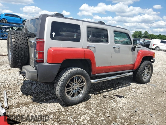 2007 Hummer H3 SUV with VIN 5GTDN13E378100758, listed as a Copart auction lot 60470244 with 213,240 mi miles and Salvage Title. Bid and sale history available at carsss.com. Image 3.