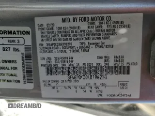 2020 Ford Fusion SEL z VIN 3FA6P0CD3LR196210, wystawiony jako Copart lot #60240925 z przebiegiem 81 768 mil mil oraz Szkoda całkowita • Salvage title. Historia ofert i sprzedaży dostępna na DreamBid. Obrazek 12.