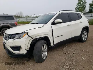 2021 Jeep Compass Latitude with VIN 3C4NJDBB5MT524553, listed as a Copart auction lot 60867305 with 80,314 mi miles and Salvage title. Bid and sale history available at DreamBid. Image 1.