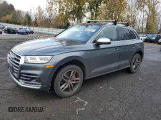 2018 Audi SQ5 Prestige with VIN WA1C4AFY6J2101077, listed as a Copart auction lot 82238344 with 26,034 mi miles and Salvage Title. Bid and sale history available at DreamBid. Image 1.