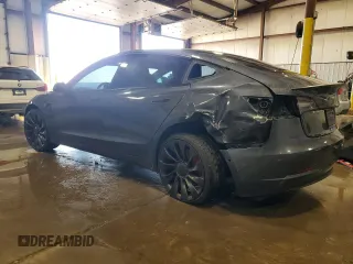2022 Tesla Model 3 Performance with VIN 5YJ3E1EC6NF107912, listed as a Copart auction lot 46126545 with 31,389 mi miles and Salvage Title. Bid and sale history available at carsss.com. Image 2.